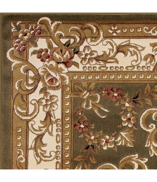 Kas Corinthian 5312 Green/Ivory Aubusson Area Rug 2'2" x 7'11" Runner