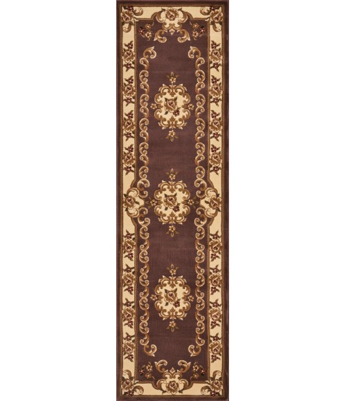 Kas Corinthian 5313 Plum/Ivory Aubusson Area Rug 2'2" x 7'11" Runner