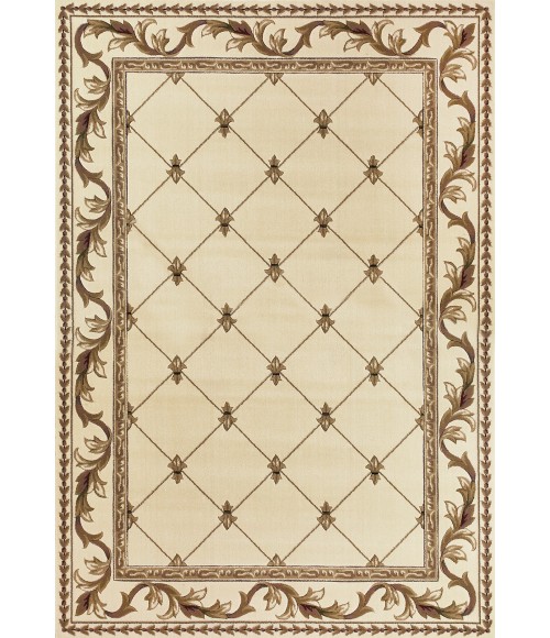 Kas Corinthian 5318 Ivory Fleur-De-Lis Area Rug 2'2" x 7'11" Runner