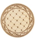 Kas Corinthian Cor5318 Area Rug Kas Corinthian 5318 Ivory Fleur-De-Lis Area Rug 7'7" Round