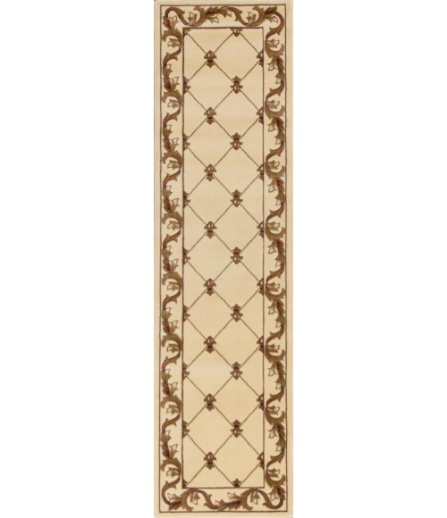 Kas Corinthian Cor5318 Area Rug Kas Corinthian 5318 Ivory Fleur-De-Lis Area Rug 7'7" Round
