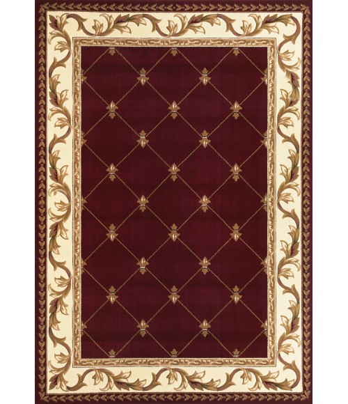 Kas Corinthian 5319 Red Fleur-De-Lis Area Rug 7'7" Round