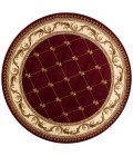 Kas Corinthian 5319 Red Fleur-De-Lis Area Rug 7'7" Round