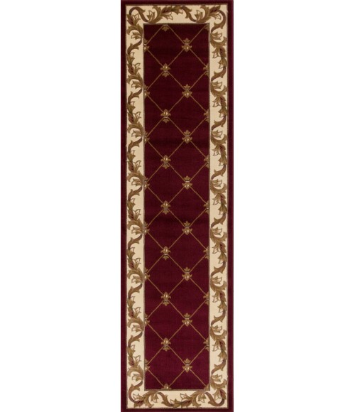 Kas Corinthian 5319 Red Fleur-De-Lis Area Rug 20" x 31"