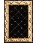 Kas Corinthian Cor5321 Area Rug Kas Corinthian 5321 Black Fleur-De-Lis Area Rug 5'3" x 7'7"