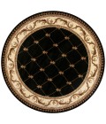 Kas Corinthian Cor5321 Area Rug Kas Corinthian 5321 Black Fleur-De-Lis Area Rug 5'3" x 7'7"