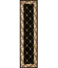 Kas Corinthian Cor5321 Area Rug Kas Corinthian 5321 Black Fleur-De-Lis Area Rug 5'3" x 7'7"