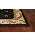 Kas Corinthian Cor5321 Area Rug Kas Corinthian 5321 Black Fleur-De-Lis Area Rug 5'3" x 7'7"