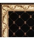 Kas Corinthian Cor5321 Area Rug Kas Corinthian 5321 Black Fleur-De-Lis Area Rug 5'3" x 7'7"