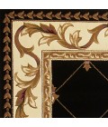 Kas Corinthian Cor5321 Area Rug Kas Corinthian 5321 Black Fleur-De-Lis Area Rug 5'3" x 7'7"