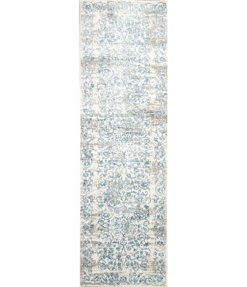 Kas Crete Cre6503 Area Rug Kas Rug Crete 6503 Ivory/Blue Courtyard