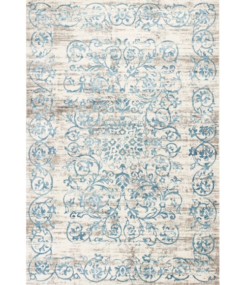 Kas Crete Cre6503 Area Rug Kas Rug Crete 6503 Ivory/Blue Courtyard