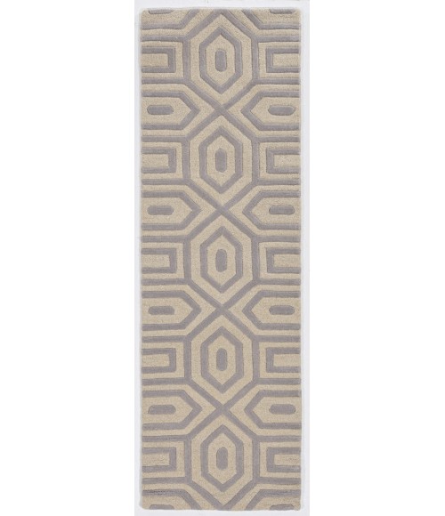 Kas Eternity Ete1062 Area Rug Kas Eternity 1062 Grey Escape Area Rug 2'3" x 7'6" Runner