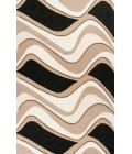Kas Eternity 1071 Black/Beige Waves Area Rug 27" X 45"