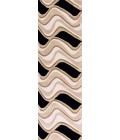 Kas Eternity 1071 Black/Beige Waves Area Rug 27" X 45"