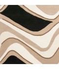 Kas Eternity 1071 Black/Beige Waves Area Rug 27" X 45"