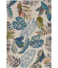 Kas Harbor 4211 Ivory/Teal Palms Area Rug 7'6" Round