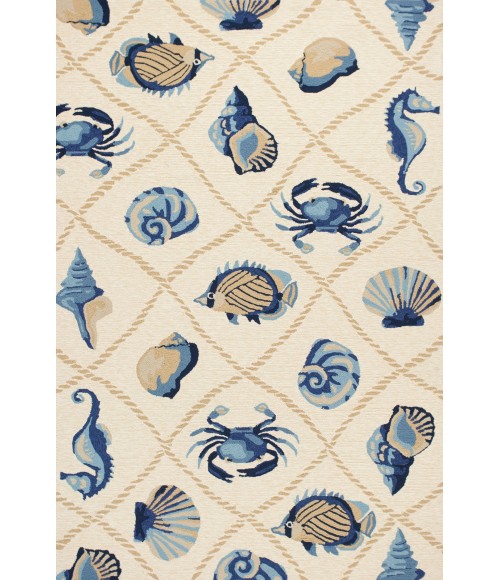 Kas Harbor 4217 Sand Seaside Area Rug 7'6" Round