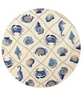 Kas Harbor 4217 Sand Seaside Area Rug 7'6" Round