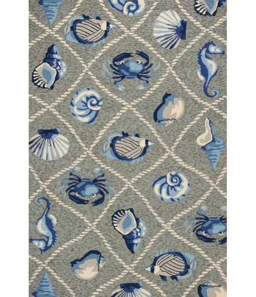 Kas Harbor 4219 Grey Seaside Area Rug 7'6" Round