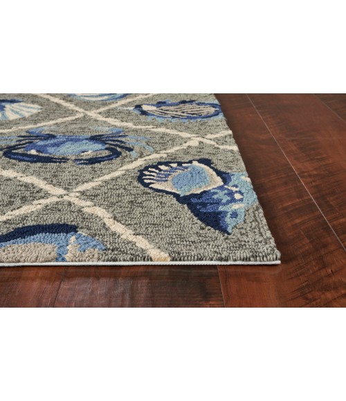 Kas Harbor 4219 Grey Seaside Area Rug 7'6" Round