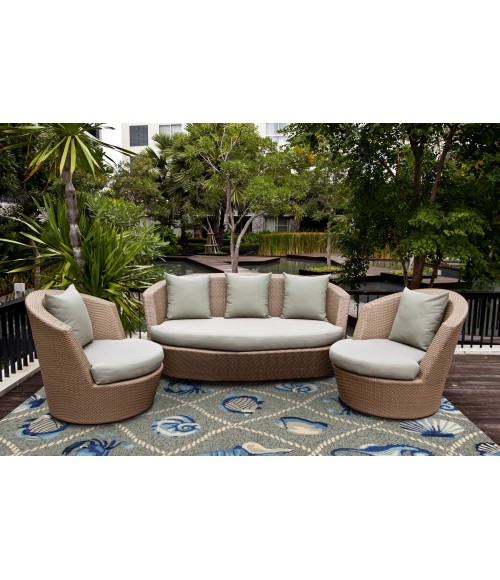 Kas Harbor 4219 Grey Seaside Area Rug 7'6" Round