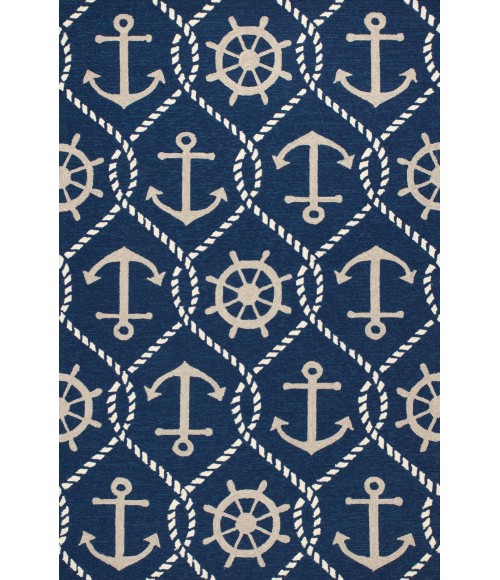 Kas Harbor Har4220 Area Rug Kas Harbor 4220 Navy Marina Area Rug 2' x 3'