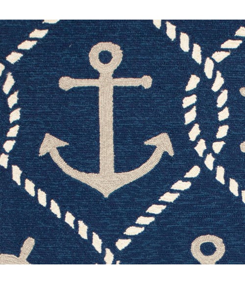 Kas Harbor Har4220 Area Rug Kas Harbor 4220 Navy Marina Area Rug 2' x 3'