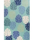 Kas Harbor 4228 Turquoise Palms Area Rug 7'6" Round