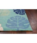 Kas Harbor 4228 Turquoise Palms Area Rug 7'6" Round