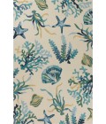 Kas Harbor 4244 Ivory/Blue Oceana Area Rug 7'6" Round