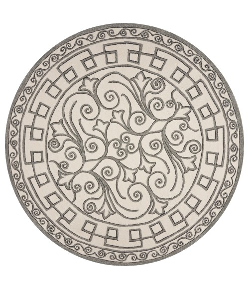 Kas Harbor 4246 Ivory/Grey Irongate Area Rug 3'3" x 5'3"