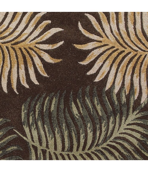 Kas Havana 2617 Espresso Fern View Area Rug 30" X 50"