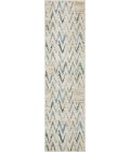 Kas Heritage Her9364 Area Rug Kas Heritage 9364 Ivory/Blue Chevron Area Rug 2'2" x 7'11" Runner