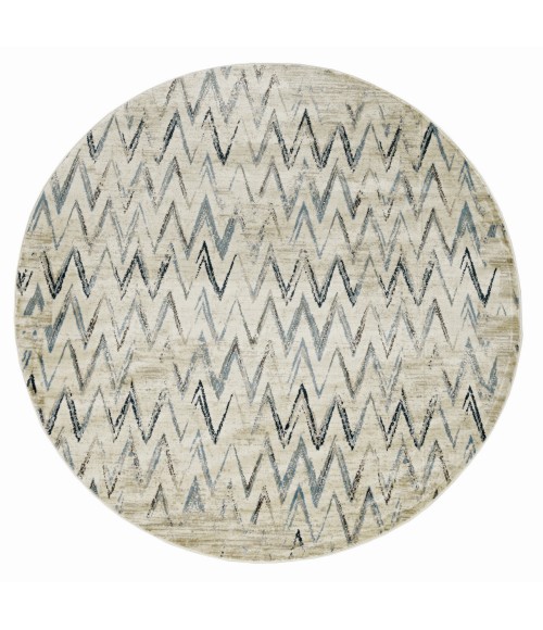 Kas Heritage Her9364 Area Rug Kas Heritage 9364 Ivory/Blue Chevron Area Rug 2'2" x 7'11" Runner