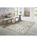Kas Heritage Her9364 Area Rug Kas Heritage 9364 Ivory/Blue Chevron Area Rug 2'2" x 7'11" Runner