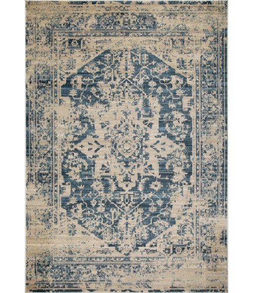 Kas Heritage Her9367 Area Rug Kas Heritage 9367 Ivory/Blue Elegance Area Rug 5'3" x 7'8"