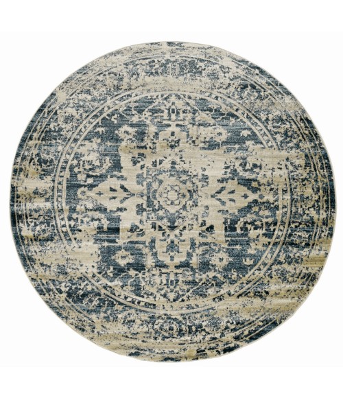 Kas Heritage Her9367 Area Rug Kas Heritage 9367 Ivory/Blue Elegance Area Rug 5'3" x 7'8"