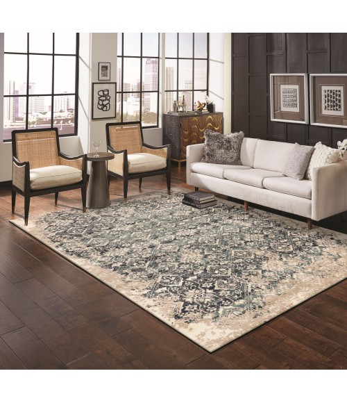 Kas Heritage 9372 Ivory/Blue Anna Area Rug 5'3" x 7'8"
