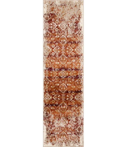 Kas Heritage 9373 Ivory/Rust Anna Area Rug 2'2" x 7'11" Runner