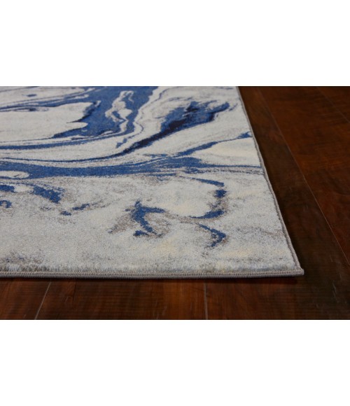 Kas Illusions 6201 Blue Watercolors Area Rug 6'7" x 9'6"