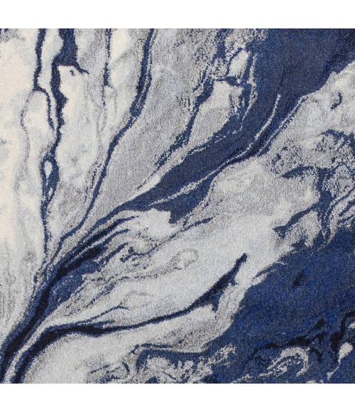 Kas Illusions 6201 Blue Watercolors Area Rug 6'7" x 9'6"