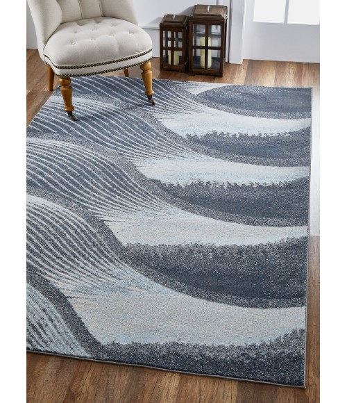 Kas Illusions 6223 Grey/Blue Breeze Area Rug 6'7" x 9'6"