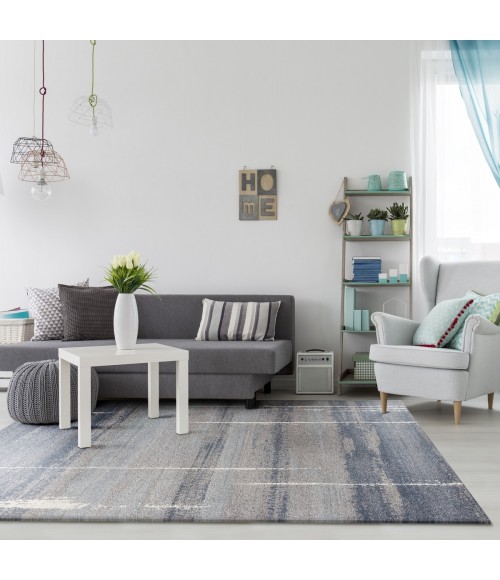 Kas Landscapes Lan5900 Area Rug Kas Landscapes 5900 Blue Contempo Area Rug 7'10"X 10'10"