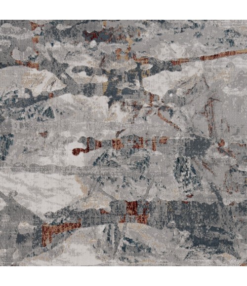 Kas Lara Lar7254 Area Rug Kas Lara 7254 Grey/Brick Whisper 3'3" x 4'7"