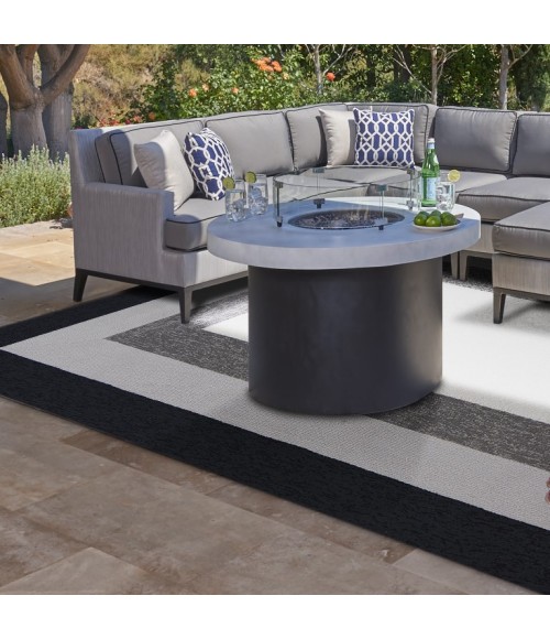 Kas Libby Langdon Hamptons 5228 Charcoal Highview Area Rug 8' x 11'