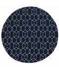 Kas Libby Langdon Hamptons 5230 Navy Groovy Gate Area Rug 6'6" x 9'6"