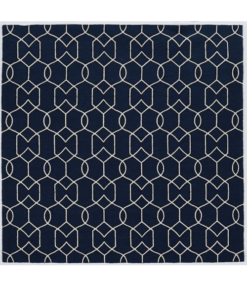 Kas Libby Langdon Hamptons 5230 Navy Groovy Gate Area Rug 6'6" x 9'6"