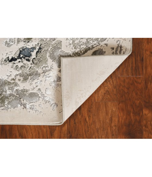 Kas Luna Lun7120 Area Rug Kas Luna 7120 Silver Nightscape Area Rug 5'3" x 7'7"