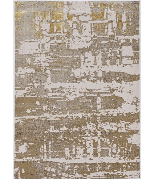 Kas Luna Lun7132 Area Rug Kas Luna 7132 Ivory/Gold Escape Area Rug 5'3" x 7'7"